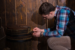 man trying to escape a room with history