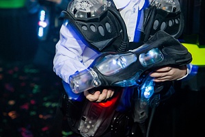 a man playing laser tag in Northern Virginia